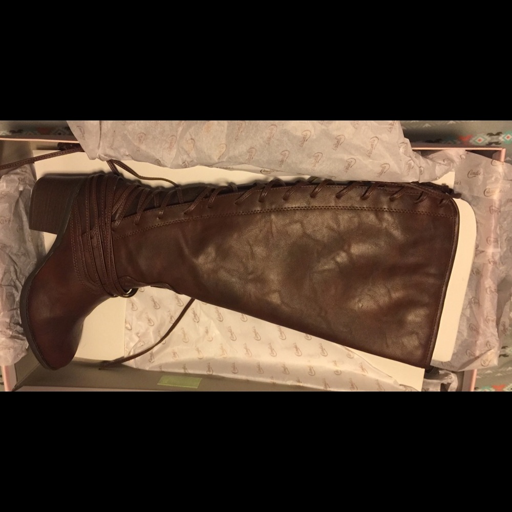 Knee High Bow Tie Boots
